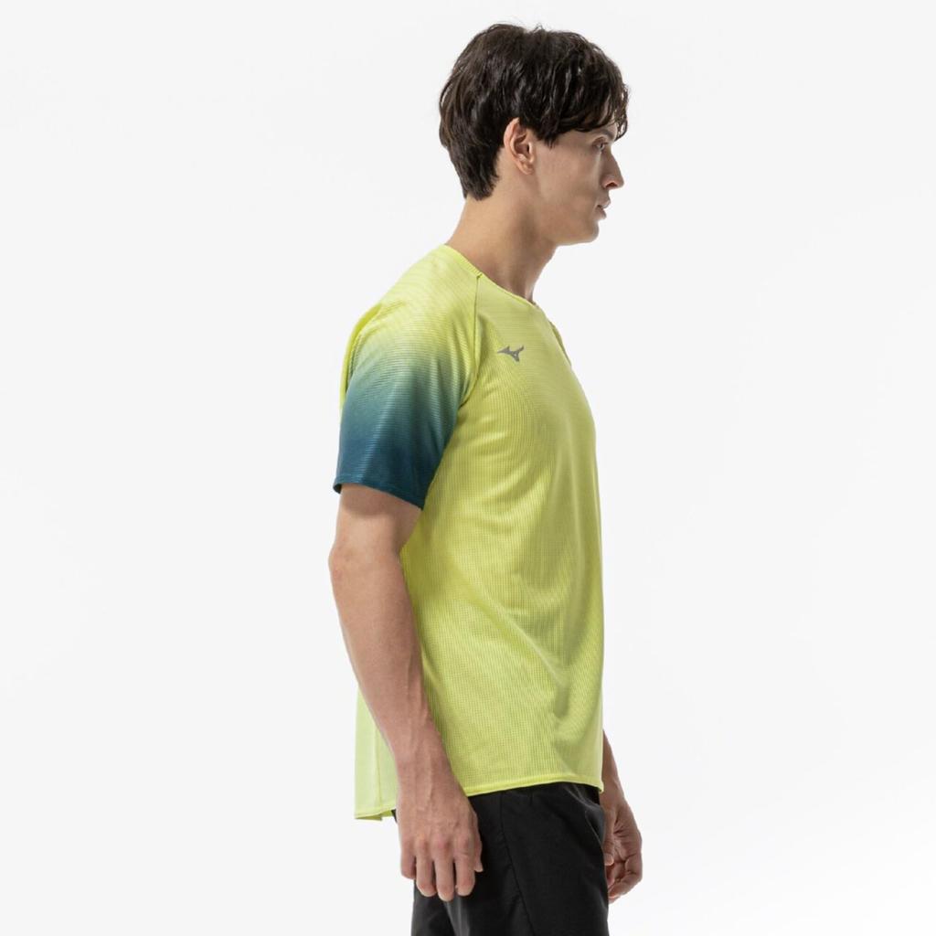 Training Wear Dry Aeroflow Easy To Highly Fortune Size M [Mizuno] T-Shirt, Move, Breathable, 32MAD020, Men's, Yellow,