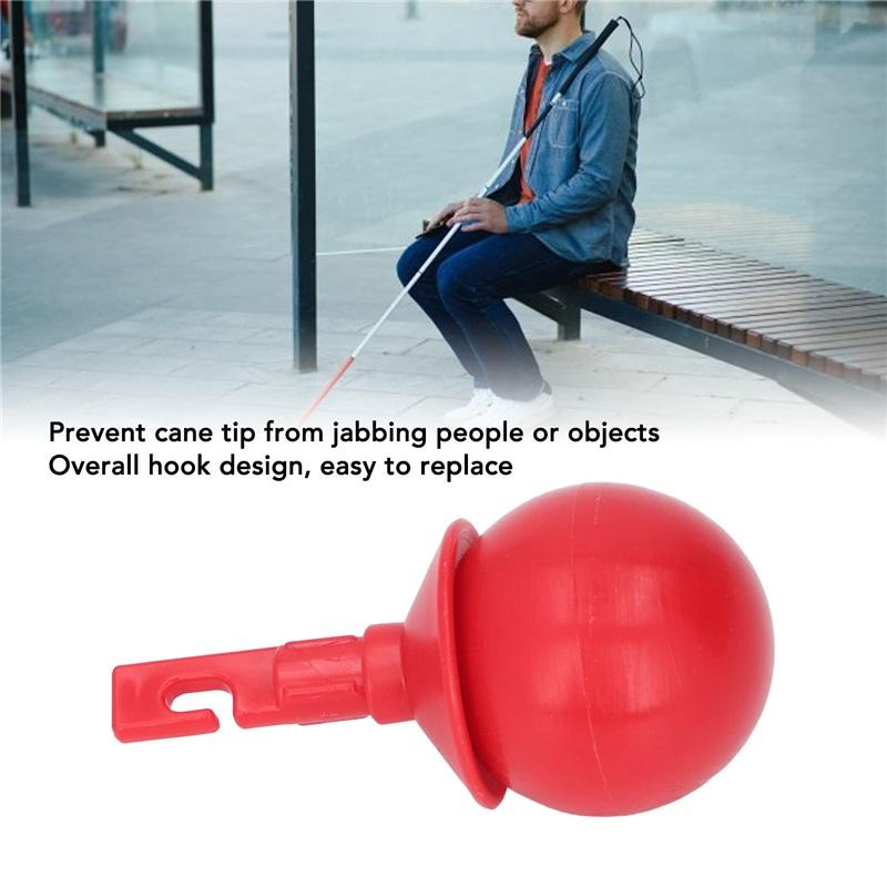 Hook Cane Tip Rolling Cane Tip Rolling Ball Hook Type Cane Tip Hook Type Cane Tip Replacement Accessory for Blind Walking Stick