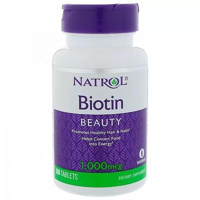 Biotin, 1000 Mcg, 100 Tablets