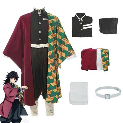 Anime Dämon Slayer Kimetsu Keine Yaiba Tomioka Giyuu Cosplay Kostüm Frauen und Männer Kimono Uniform Halloween Weihnachten Party Kleidung