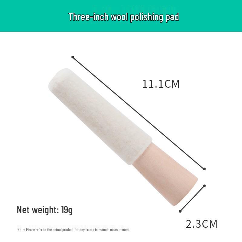 3-Inch Gold & Silver Jewelry Polishing Stick - Flocked, Mirror Surface Wool Stick for Inner Bracelet Polishing