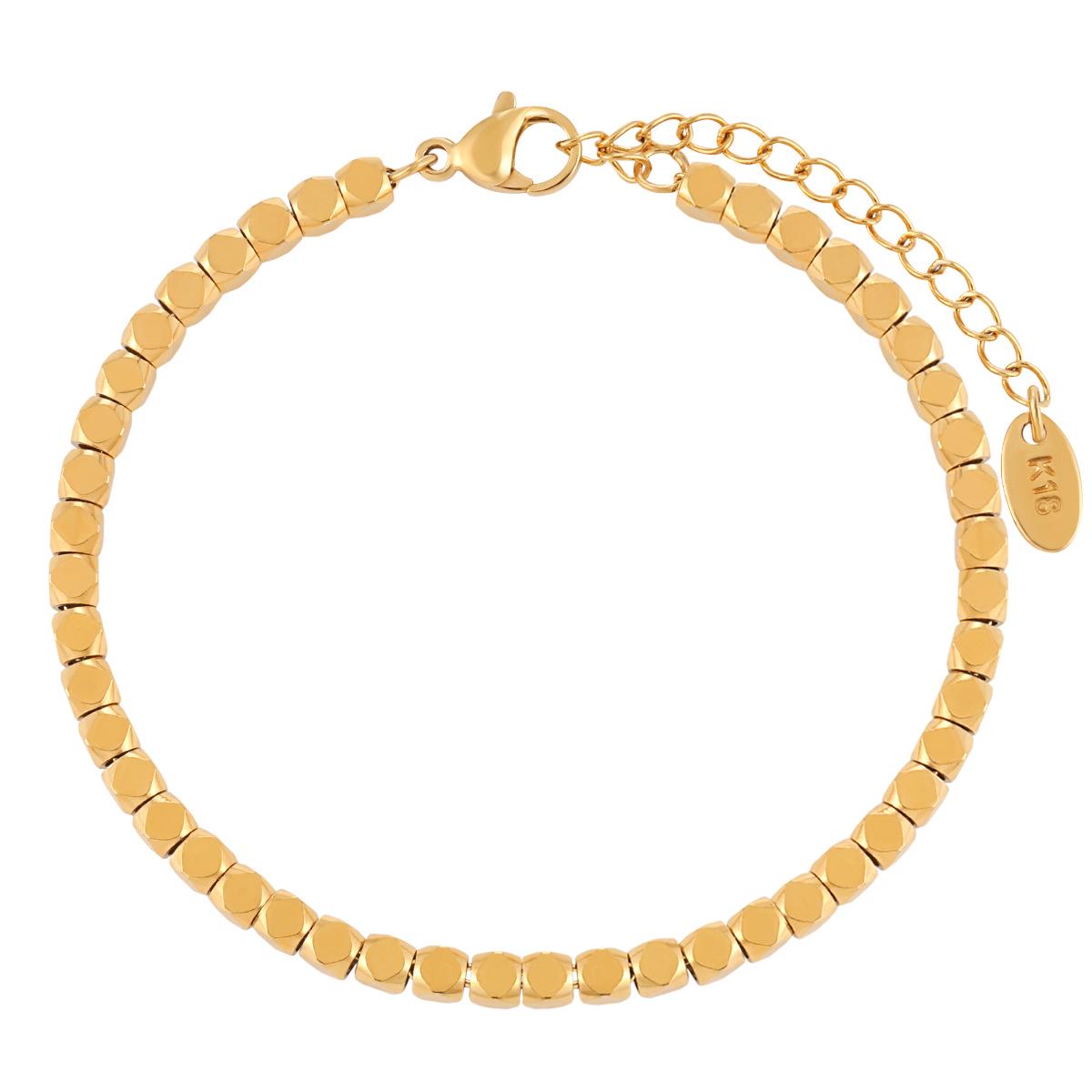 

Минималистичный ретро серебристый геометрический квадратный набор ожерелья и браслета из титановой стали