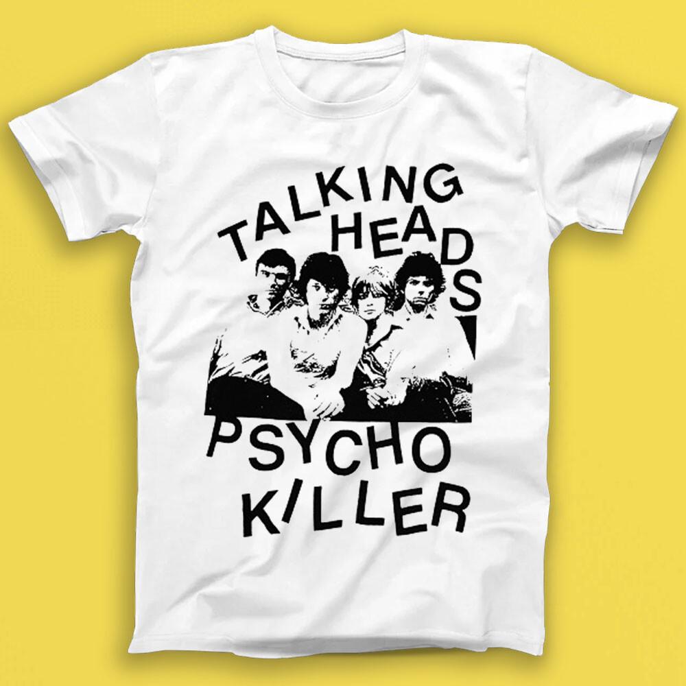Unisex Shirt Cotton Oversize Large Size Talking Heads Psycho Killer Punk Rock Music Gift Tee Tshirt 1694