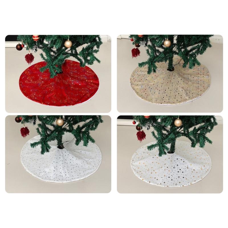 Shimmering Sequins Skirt for Christmas Tree Elegant Holiday Tree Accessories Festival Decoration for Party Celebration