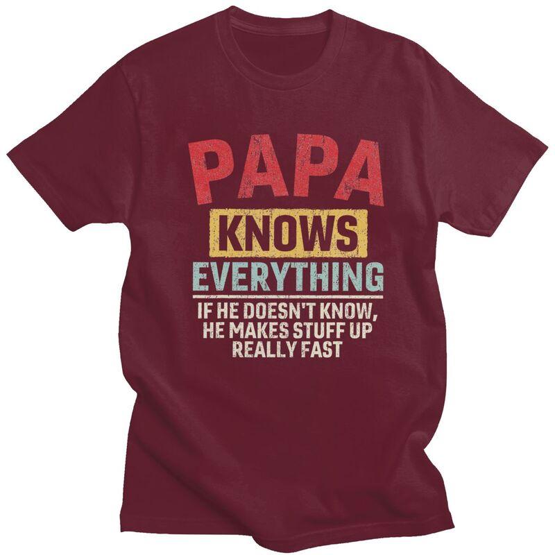 Individuelle Papa Weiß Alles T-Shirts Herren 100% Baumwolle T-Shirts Oberteile Papa Väter Geschenk T-Shirts T-Shirt Kleidung