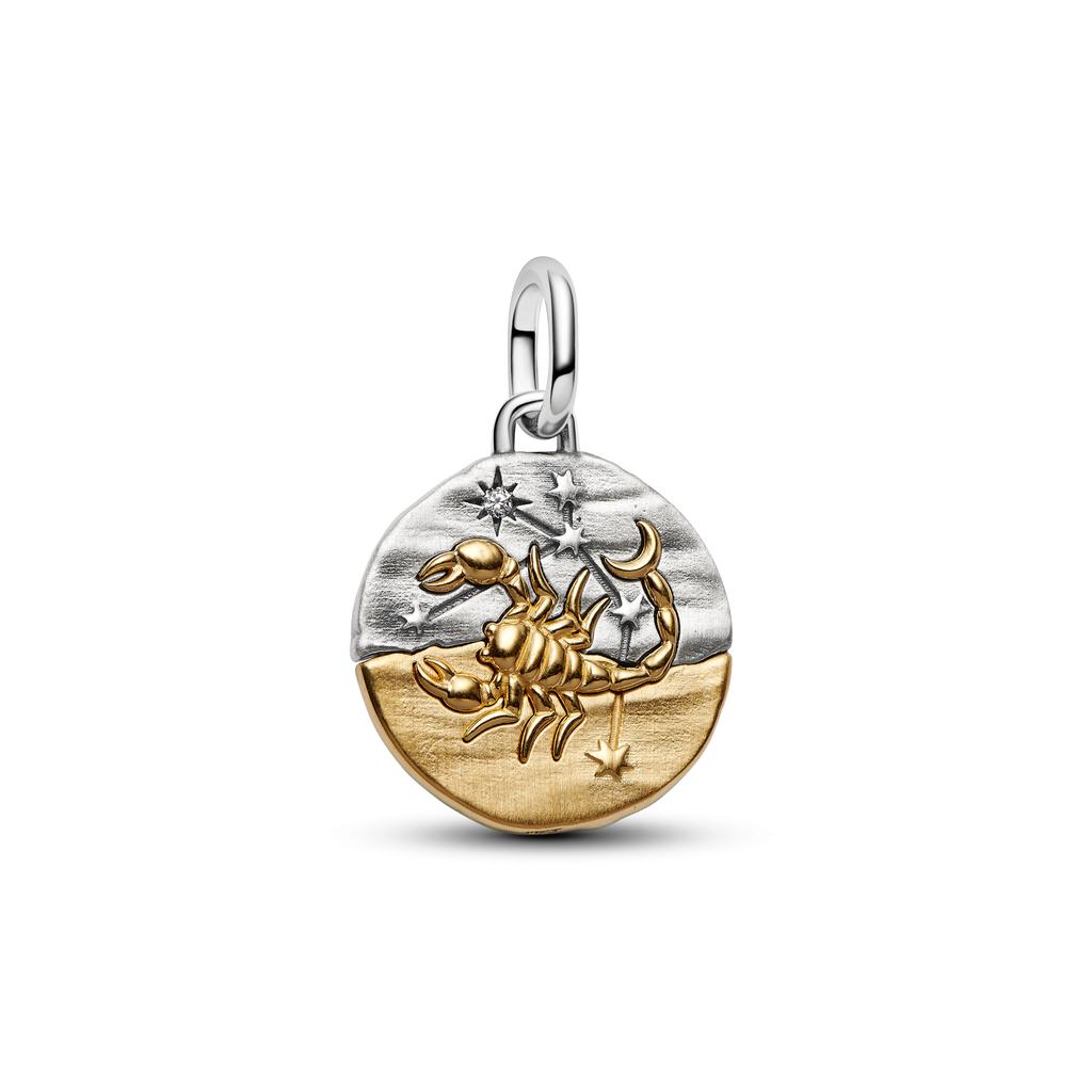 New Arrival 12 Constellation Dangle Charm Two Tone Gold Silver Pendant DIY Bracelet Bead Jewelry Gift For Women