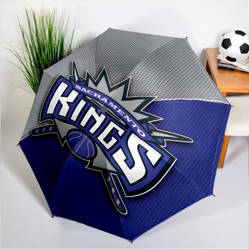 Sacramento Basketball Logo Umbrella 8-Frame for Travel, Camping, Casual Lightweight Portable Umbrella, Essential for Every Family Holidays Gift