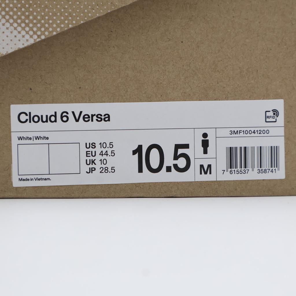 3MF10041200 On Cloud 6 Versa Wit Wit (Mannen)