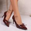 *Fashion Hot Selling Elegant Banquet High Heels Spring and Autumn New Pointed Bow Comfortable Casual Single Shoes for Women's