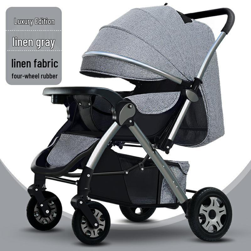 Lightweight Two-Way Baby Stroller: Foldable, High Landscape Design for Sitting or Lying Down, Ideal for Newborns