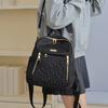 New simple embroidered thread backpack women's large-capacity multi-zipper commuter backpack Oxford cloth casual versatile shoulder bag