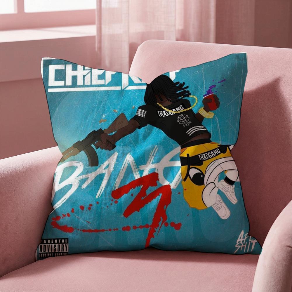 C-Chief Keef SINGER Cushion Cover Multi-Scene Pillow Cover for Home & Car - Reversible, Soft & Durable for Daily Use