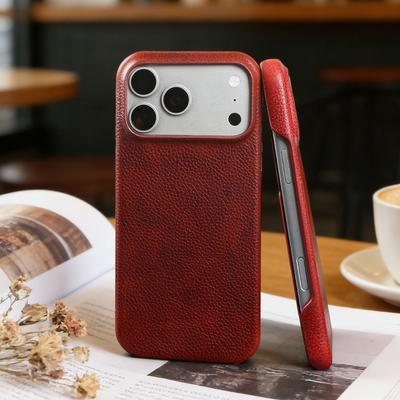 For Iphone 17 Pro Max Case For iphone16Pro 15 14 13 12 11 XR XS Genuine Leather Cover Cases Aesthetic Vintage Phone Back Coque