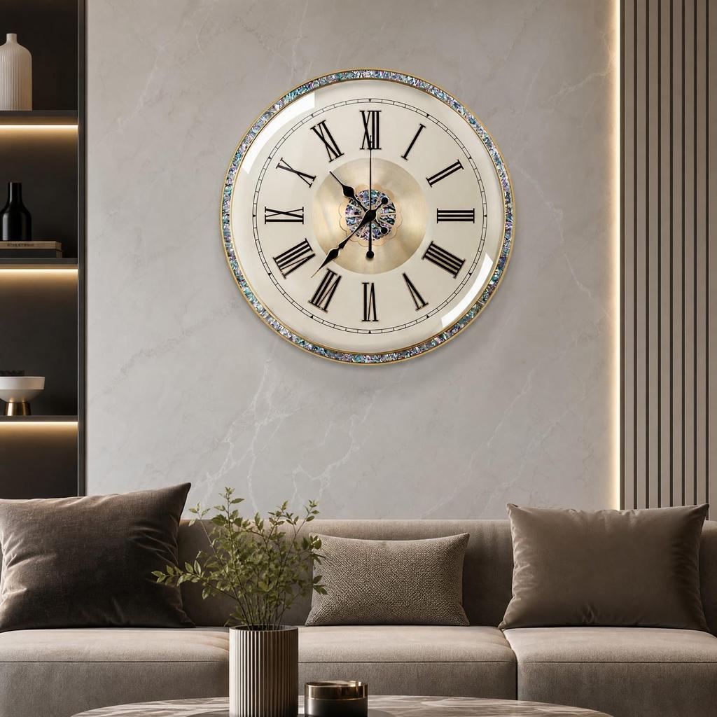 Decorative Wall Clock with Roman Numerals Large for Office, Entryway