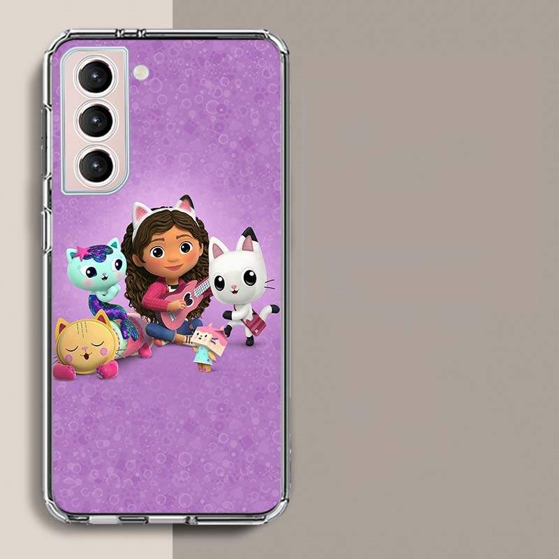 Cartoon Gabbys Dollhouse Phone Case For Samsung Galaxy S25 Edge S24 S23 FE S21 S20 S10 Plus S22 S26 Ultra Cover Clear Cases TPU