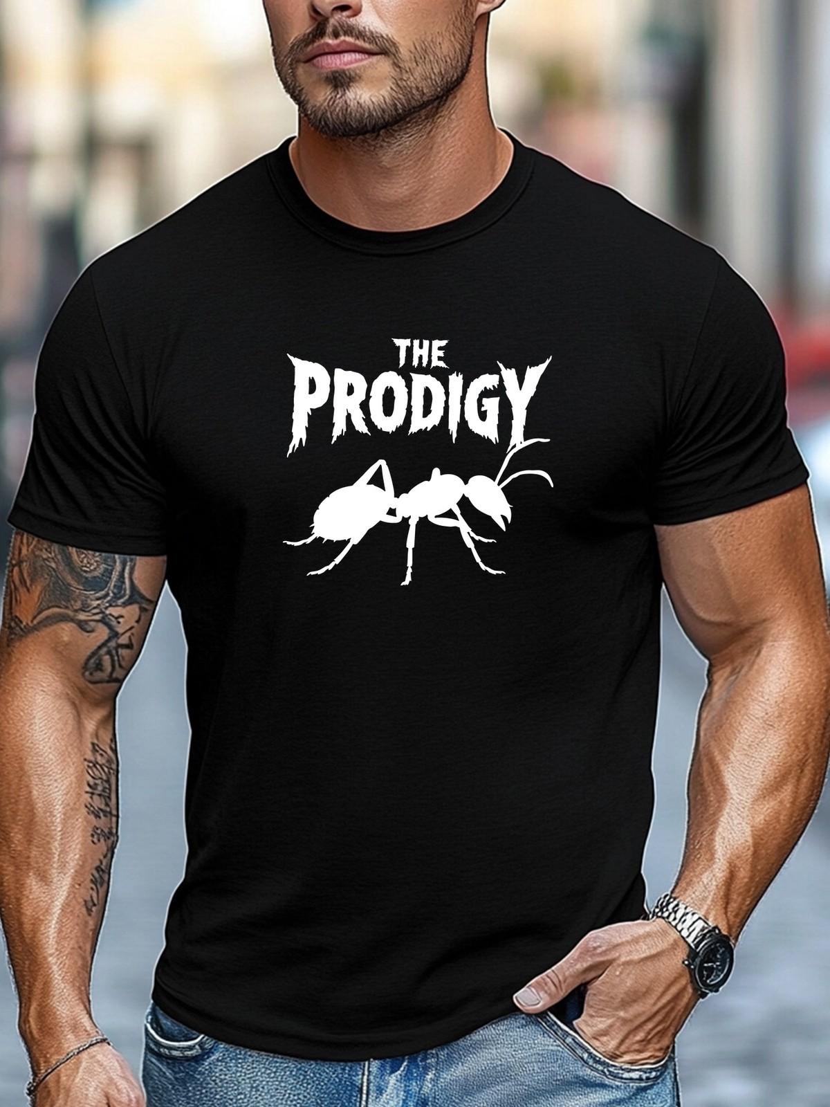 THE PRODIGY And Ant Pattern Summer Casual Round Neck Short Sleeve T-Shirt M
