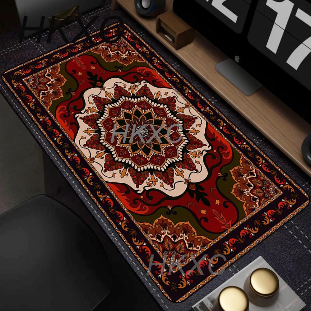 Mouse Pad Persian Carpet Computer Laptop Mouse Pads Office Big Desk Mats Washable Non-Slip Rubber Desk Carpet Gaming Mat Playmat