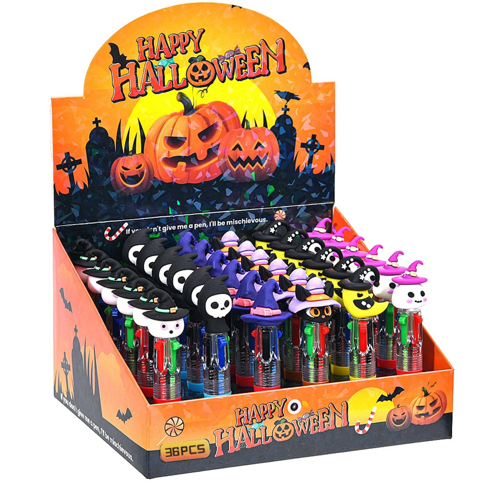 

Хэллоуин Четырехцветная шариковая ручка, Цветная ручка Студенческие канцелярские товары, Подарочная ручка 100 мл One Size