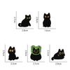 New Cute Black Brooch Funny Kitten Metal Brooches Lapel Pins Badge On Backpack Costume Accessories Jewelry For Friend Gift