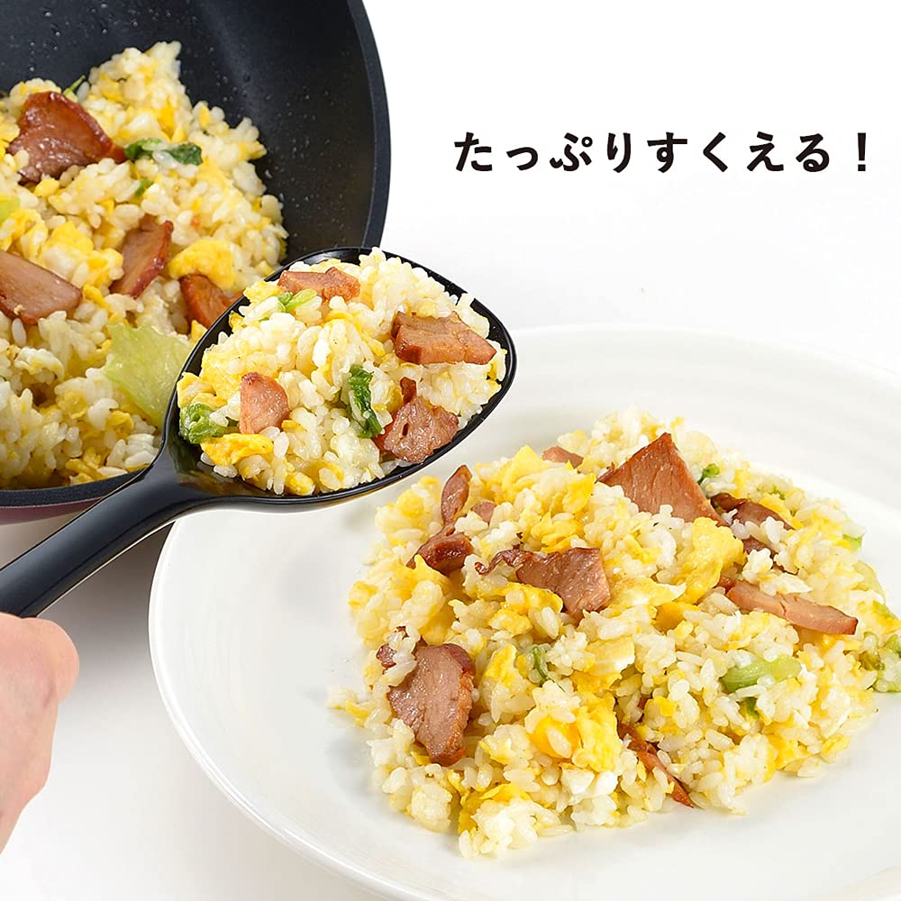 Shimomura Planning Silicone Cooking Set of Large and Small In Dishwasher Heat Can and Scoop with One Spoon Scratch the Frying Easy To Use In a Small