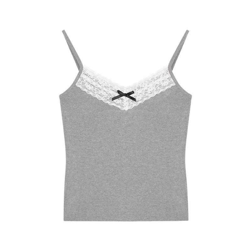 Chic White Lace Camisole: Sexy Slim-Fit Strapless Top for Spring To Autumn