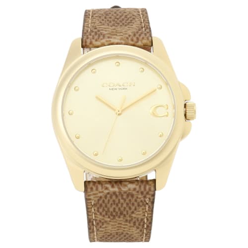 

Coach Grason Signature C Canvas Watch, 36mm, Yellow Gold Dial, Quartz, Women s, Brown, 14504111