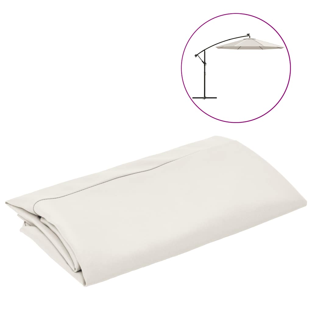 Vidaxl Replacement Garden Umbrella Cover, Sand White, 300 Cm