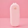 Stationery Pen Box Bunny Shape Design Sealed Snap Closure Large Capacity Pencil Case Food-Grade Silicone Soft Silicone Pen Holder School Supplies