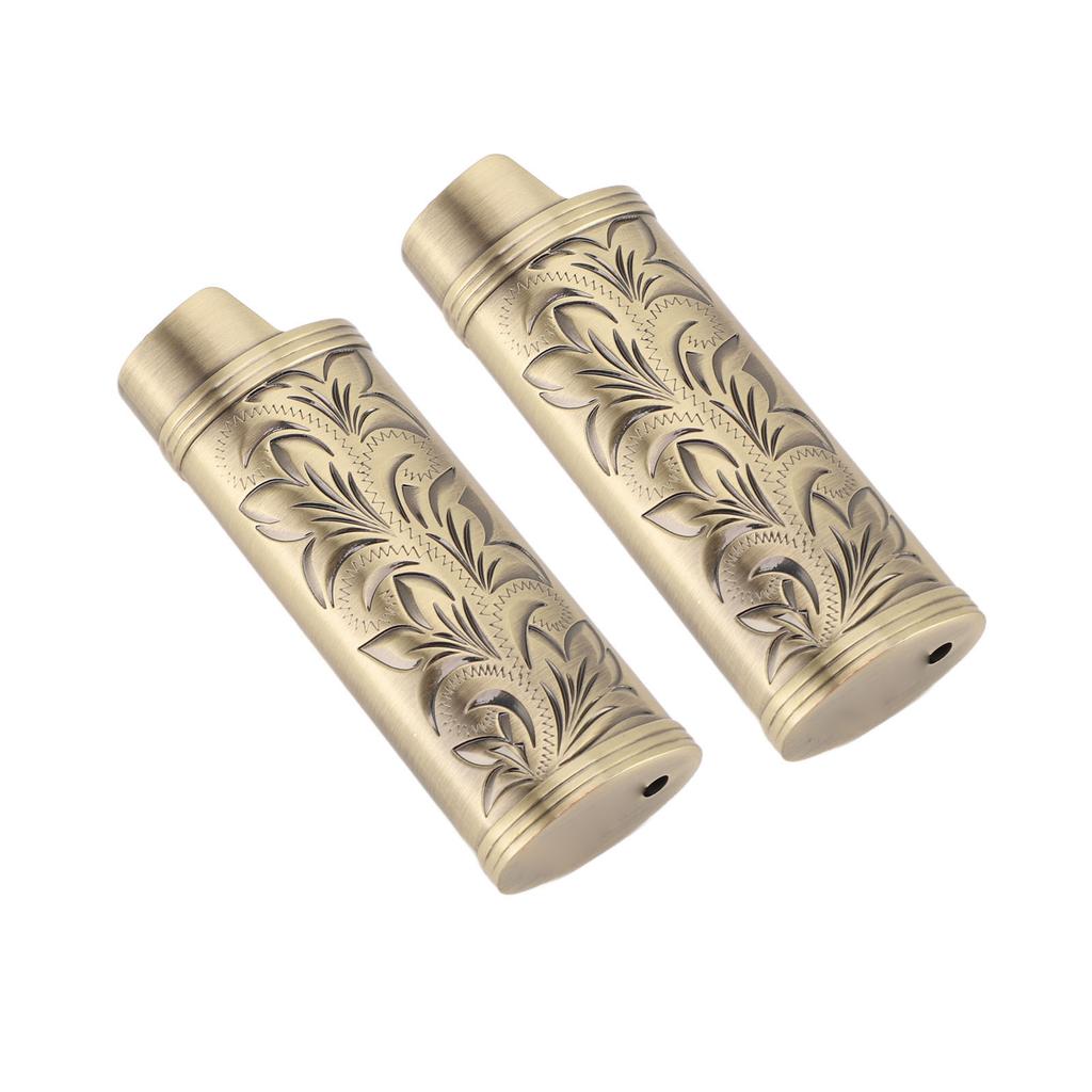 2PCS Torch Lighter Case Vintage Zinc Alloy Eye Catching Long Lifespan Portable Lighter Case Holder
