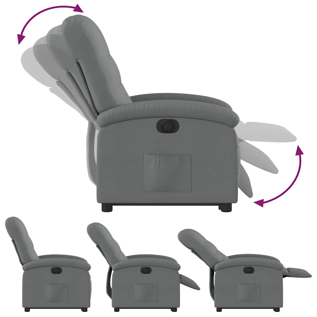 Vidaxl Lift-up Massage Chair, Electric, Reclining, Dark Grey