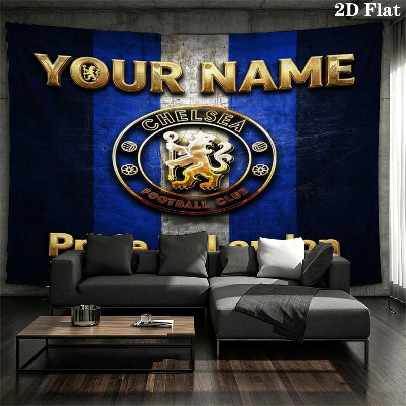 Chelsea F Custom Name Wall Tapestry Aesthetic Wall Hanging Printed Fabric Blanket Decorative Tapestries for Bedroom Living Room Home Decor