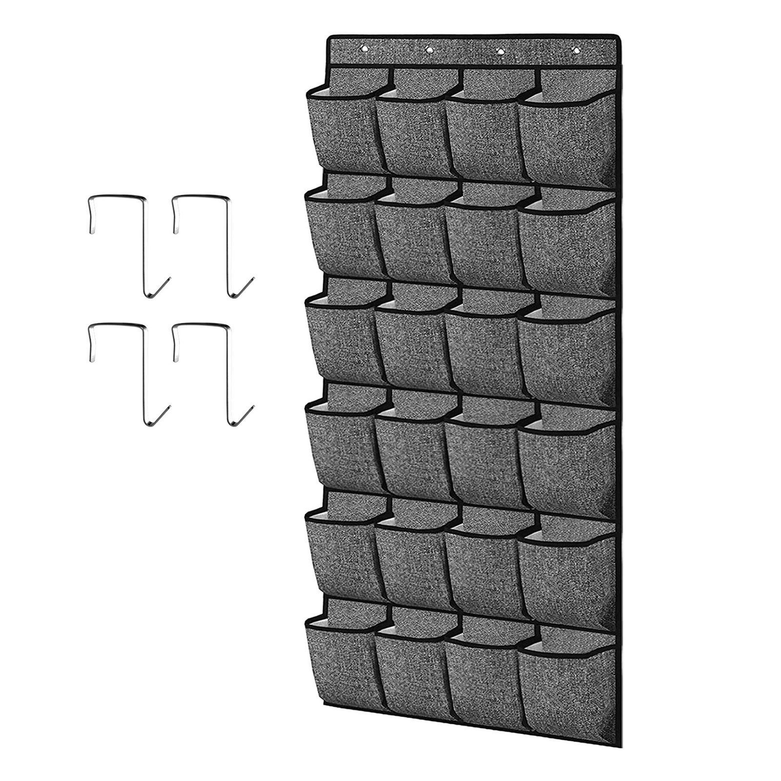 

24-карманный подвесной органайзер для хранения на дверь, экономящий место, прочный, с высокой грузоподъемностью, подвесная полка для гостиной 2