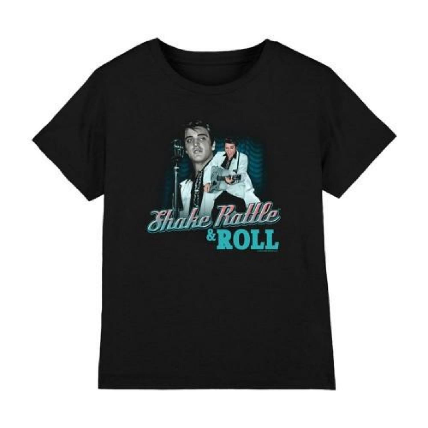 Elvis Childrens_Kids Shake Rattle Roll T-Shirt XXXXL