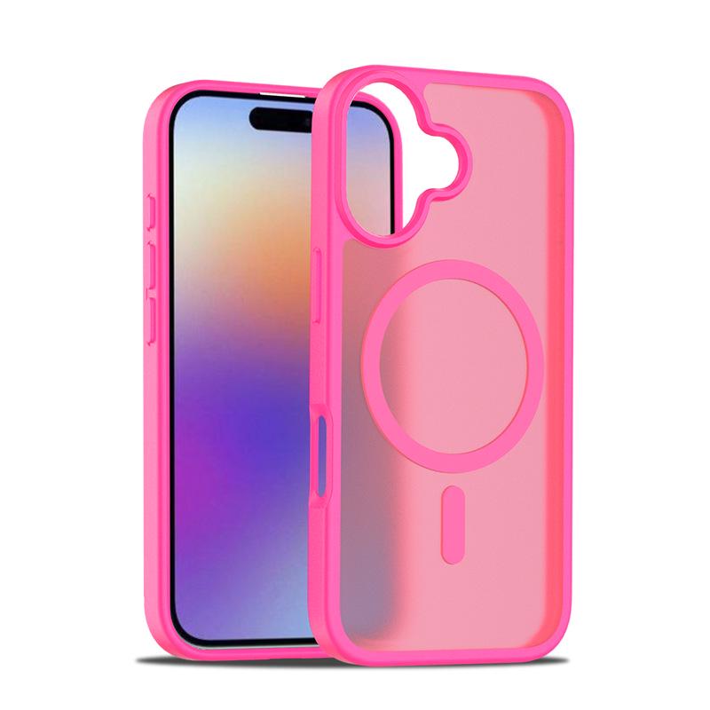 Magnetic Attraction Frosted iPhone 17 Case, Compatible with iPhone 13, 14, 15, 16, 17 Models