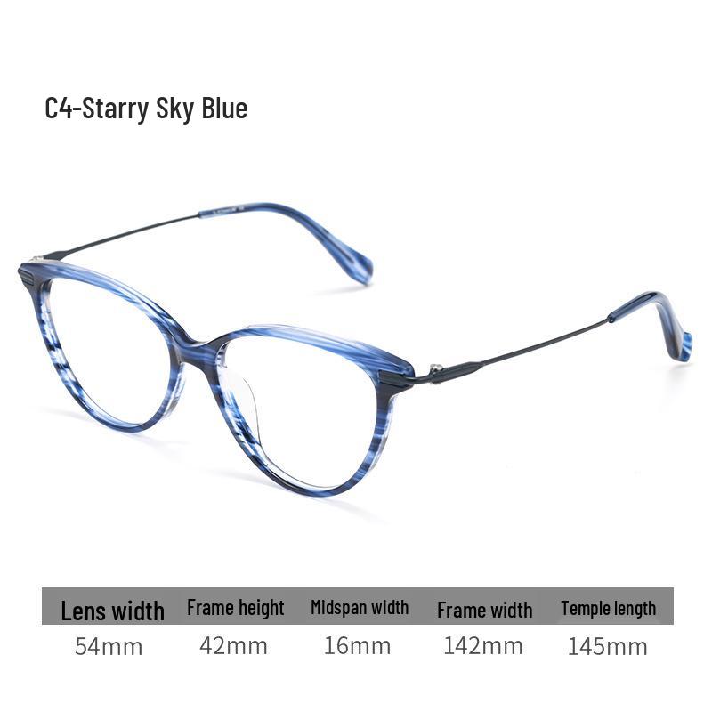 

Women s Retro Cat Eye Titanium Frame Myopia Glasses with Prescription Lenses - Lightweight Luxury Acetate Frames