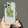 Cartoon Art Summer Cactus Phone Case For Samsung S 20 21 22 23 Lite Plus Ultra Clear Mobile Cover Funda