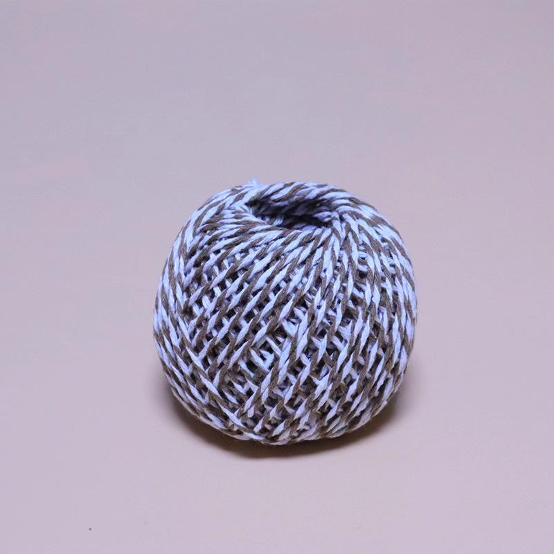 1.5mm Two-Color Cotton Rope for Dragon Boat Festival Rice Dumplings, 8-Strand Thread, Rice Dumpling Leaf Gift, 30g/50g.