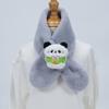 Cute Cartoon Panda Plush Scarf for Kids - Windproof & Thickened Winter Neck Warmer