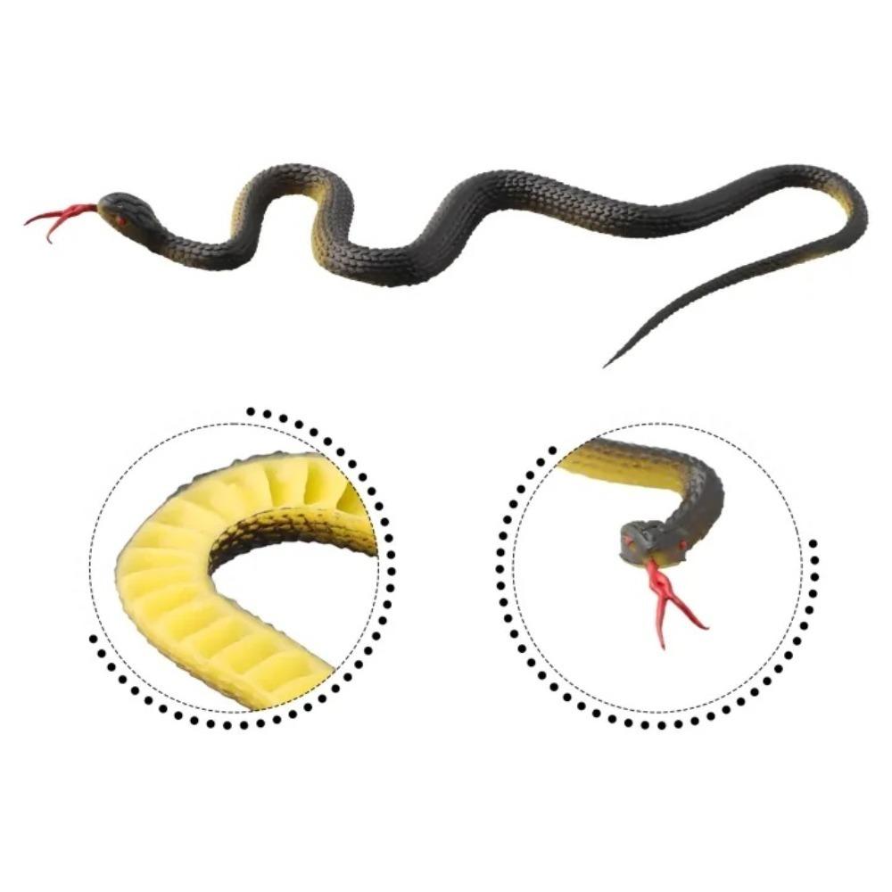 45cm Fake Realistic Rubber Toy Snake Simulation Anaconda Scary Halloween To Scare Birds Prank Trick Toy Accessories Decoration