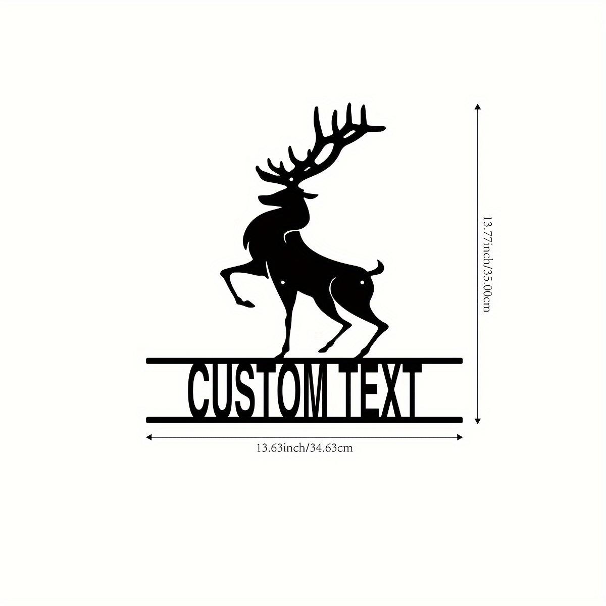 Metal Deer Name Sign, Custom House Number, Modern Entryway Decor, Housewarming Gift TYDZ003859