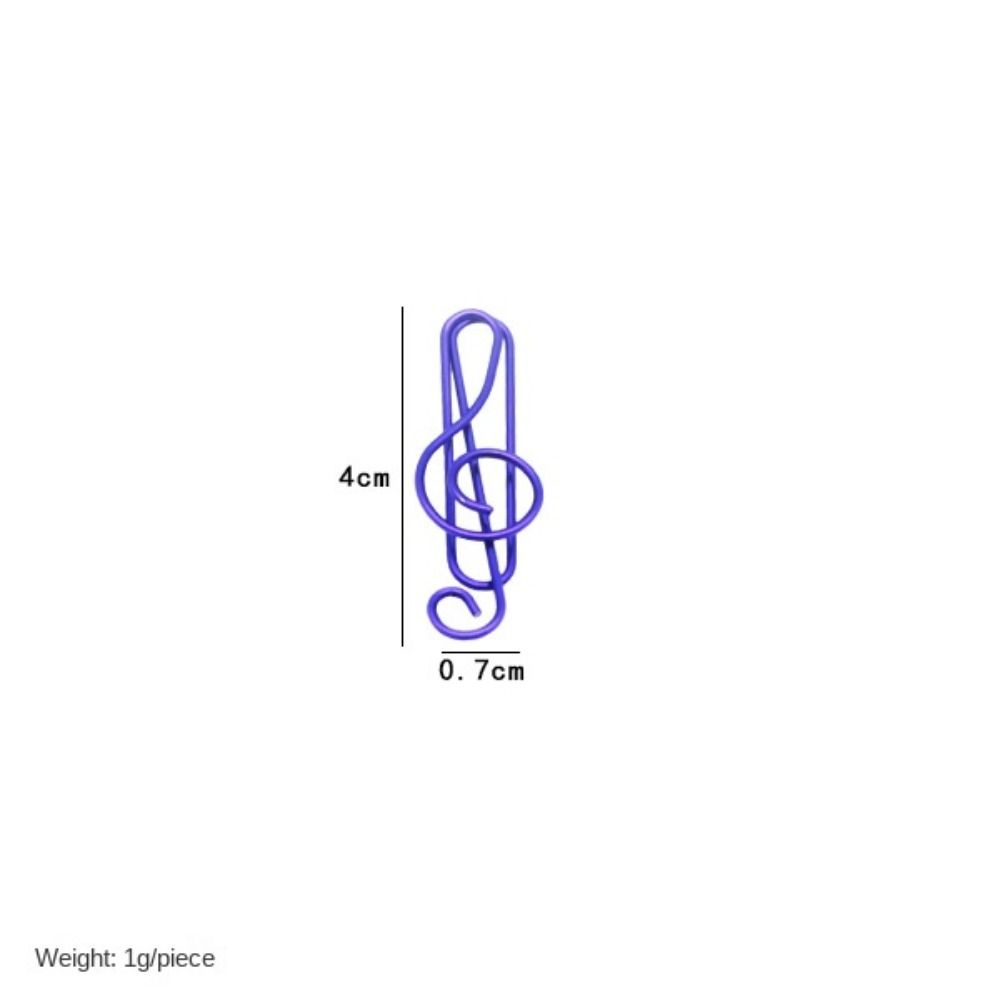 

20PCS/Set Durable Music Note Metal Paper Clips Metal Music Note Shaped Paper Clip Decor