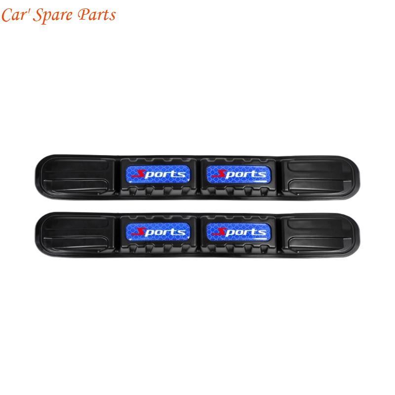 Y4UA 1 Pair Automotive Adhesive Reflective Bumper Guard Tape Anti Collision Strips