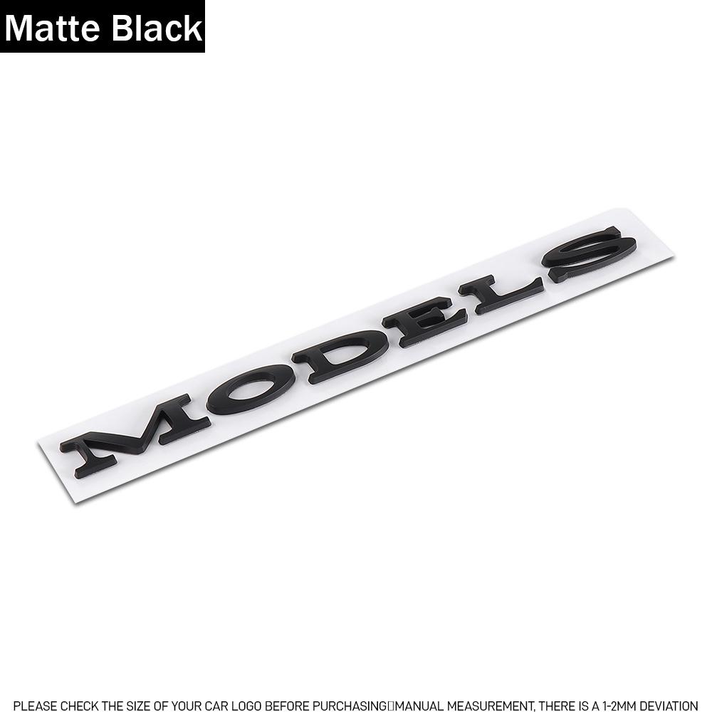3D ABS Silver Red Black Logo Model Y X S Emblem Letters Nameplate Car Rear Trunk Badge Decal For Tesla Accessories