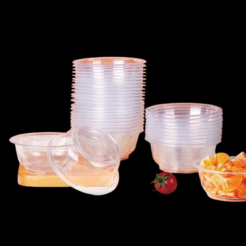 NHZHIW Disposable Transparent Resin Dining Bowl