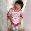 BZDOLL Cloth Body Vinyl Limbs 48 CM 3D-Paint With Visible Veins Asleep Reborn Baby Doll Toy For Girl Lifelike Collectable Doll Handmade Birthday Gift