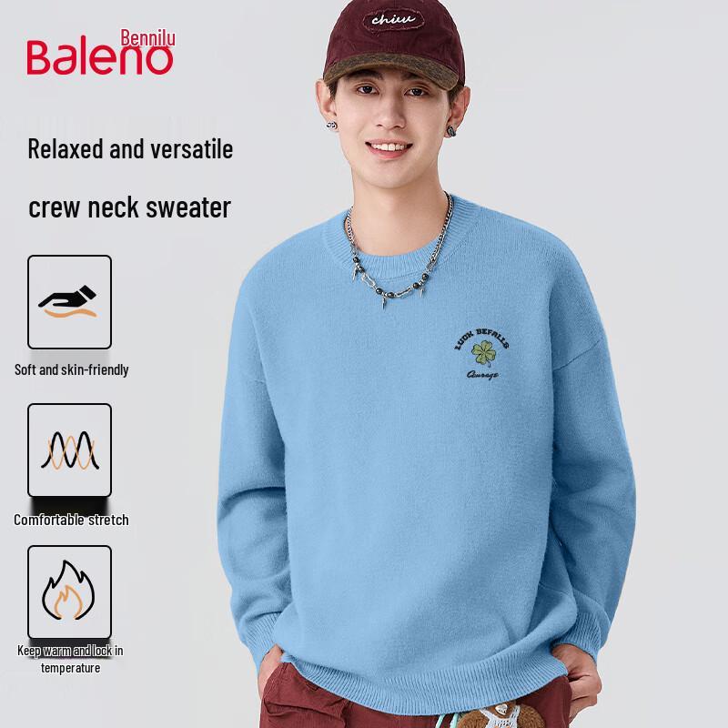 Baleno Men's 2025 Autumn/Winter Round Neck Knit Sweater
