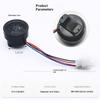 Buzina de Carro Elétrico 2 em 1 com LED 4 Fios 1/3 Peças 48V 60V Preto Buzzer de Volante para Modificação de Bicicleta Elétrica Scooter