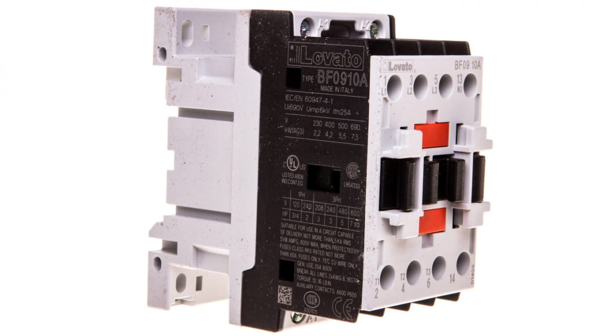 Stycznik Mocy 3P 9A 4,2Kw Przy 400Vac Ac3, Cewka 230Vac 50/60Hz, 1Z 0R Bf0910A230