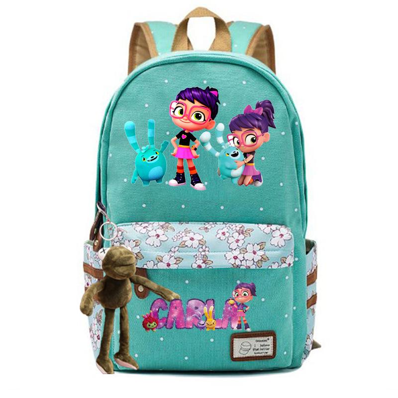3-delige Schoolrugzakset voor Studenten Grote Capaciteit Oxford Stof Schooltas met Schouderband en Etui With doll