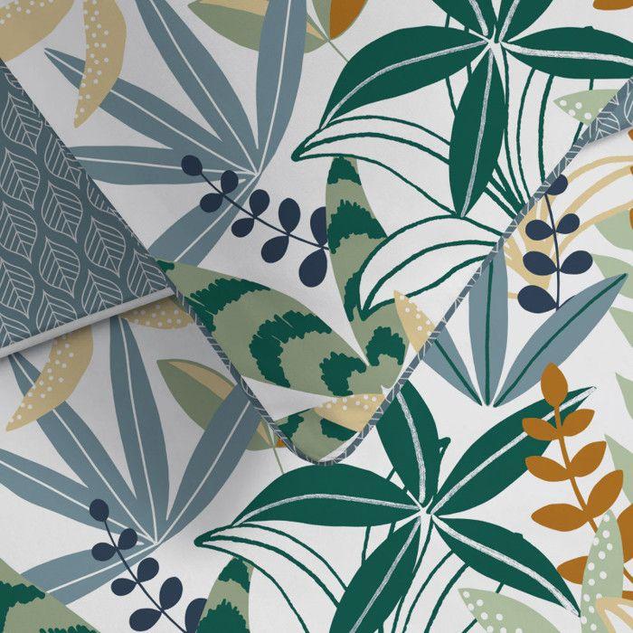 "Goyave" Duvet Cover Set All Sizes 100% Cotton / 57 Threads/cm² - Duvet Cover Set 140 X 200 Cm + 1 Pillowcase 63 X 63 C